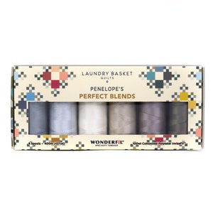 InvisaFil by WonderFil Laundry Basket Quilts Penelope's Perfect Blends 100 wt thread set image 1