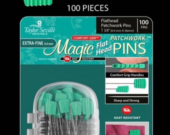 Magic Pins Flathead Patchwork Extra Fine 100 pieces