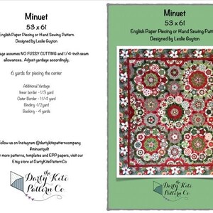 Minuet Quilt PDF Pattern for EPP or Hand Piecing - Etsy