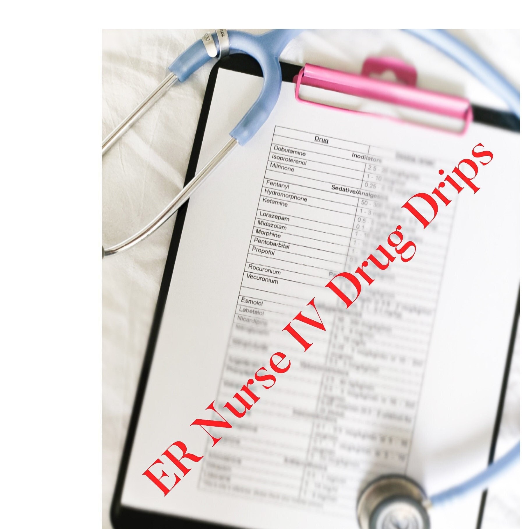 Uqsd/Critical Care Drips Cheat Sheet/ - n5dcux2