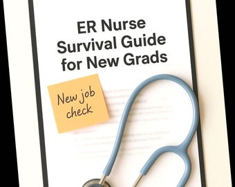Guide de survie d'une infirmière des urgences pour un nouveau diplômé | Aide-mémoire PDF de 5 pages | Traumatisme, AVC, STEMI, intubation et médicaments