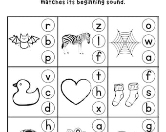 Letter and Sounds Worksheets