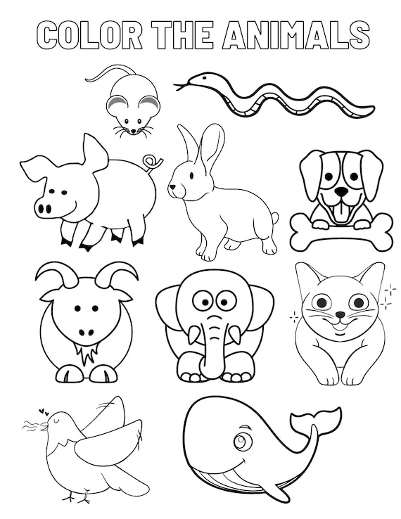 10 Multiple Animal Coloring Pages for Creative Relaxation