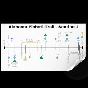 Pinhoti Trail Mileage Marker Map - Il 300x300.4235019627 75mf