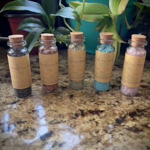 Ritual Salts, Protection, Cleansing, Spell Work, Witches Salts, Alter, Green Salt, Red Salt, Black Salt, Sea Salt, Pink Salt, Violet Salt