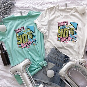 Retro Bachelorette Party Shirt, Personalized Bachelorette Shirt, 90s Bach, 80s Back, Girls Weekend, Girls Trip, Bridesmaid Shirt