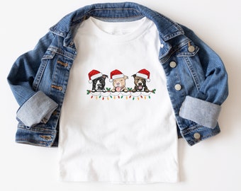 Kids Christmas Dog Shirt, Cute Dog Shirt for Kids, Children's Dog Holiday Shirt, Dog Lover Kid Christmas Gift, Dog Person TShirt for Kids