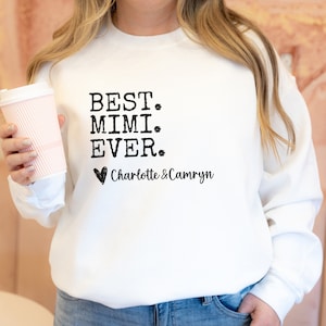 Personalized Mimi Sweatshirt Personal Grandma Gift with Kids Names