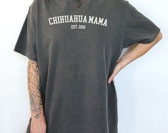 Chihuahua Dog Mom Personalized Comfort Colors Shirt