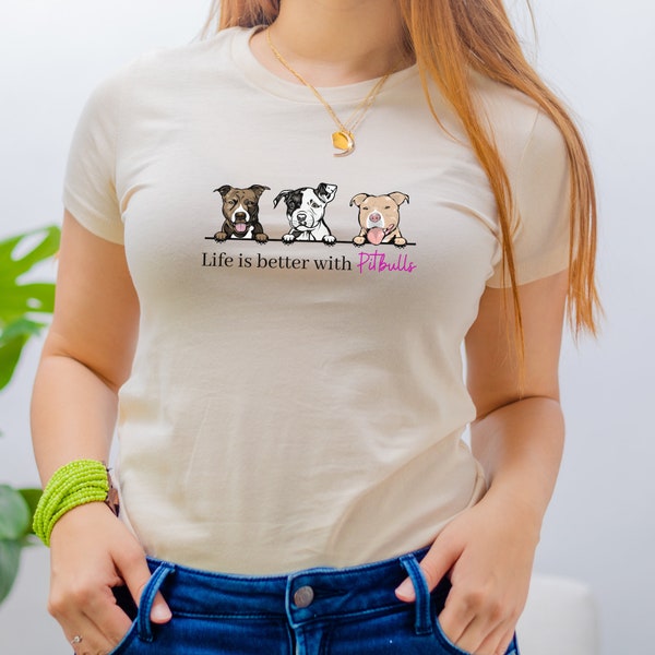 Women's Pitbull Shirt, Pitbull Mom Shirt, Women's Pitbull Lover Shirt, Women's Dog Shirt, Pupp Shirt, Dog Shirt for Women, Pittie Mom Gift