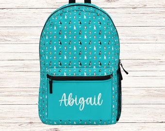 Personalized Dog Backpack, Personalized Pitbull Backpack, Doggie Daycare, Kids Backpack, Baby Diaper Backpack, Dog Themed Backpack