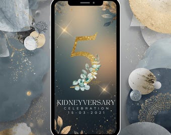 Tarjeta digital de aniversario renal: envíala por redes sociales