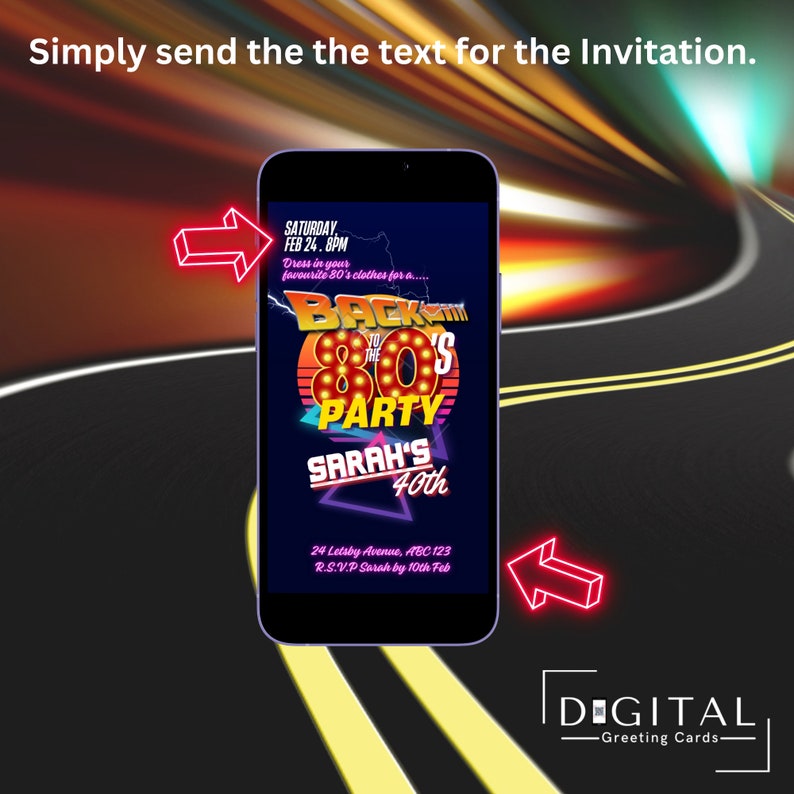 back to the future party invitation