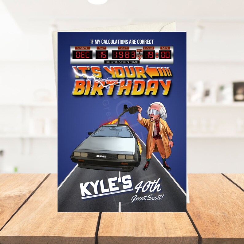 Back to the future Birthday card