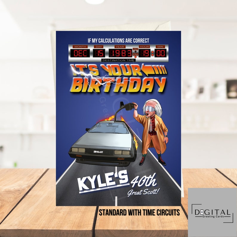 Back to the future Birthday card