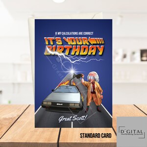 Personalised Back to the future Birthday card