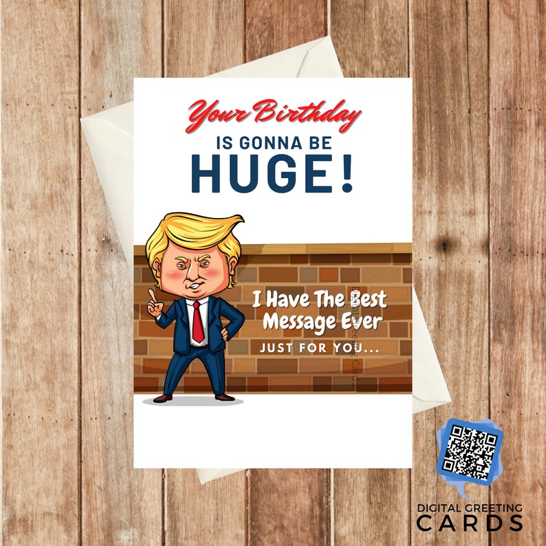 Funny Political Birthday Card Donald Trump Etsy