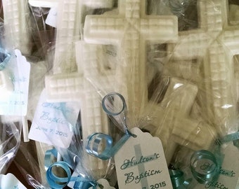 Cross chocolate lollipop favors