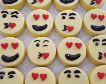 Emoji chocolate covered Oreos