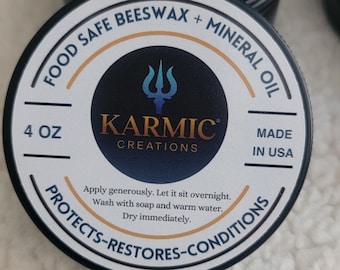 Cera para tablas de cortar de grado alimenticio. Acondicionador de madera con cera de abejas.