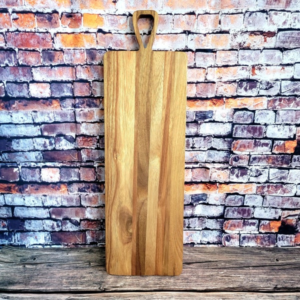 Large Baguette Bread Board, Charcuterie Board, Pizza Paddle, Steak & Meat Serving Board, Cheese Board, Housewarming, Wedding Gift.