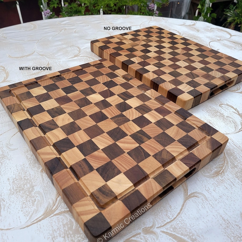 End Grain Butcher Block. Large Cutting Board. Meat Carving Board, BBQ Board, Kitchen Chopping Board. Gift for Husband, Dad Gift, Chef Gift.