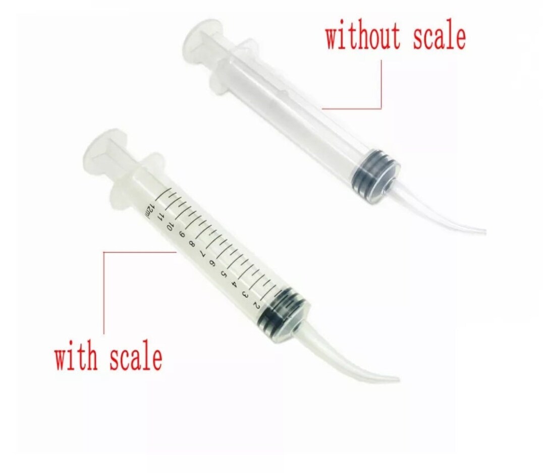 Curved Tip Syringe for Glue, Resin, Epoxy, Dental Injection With