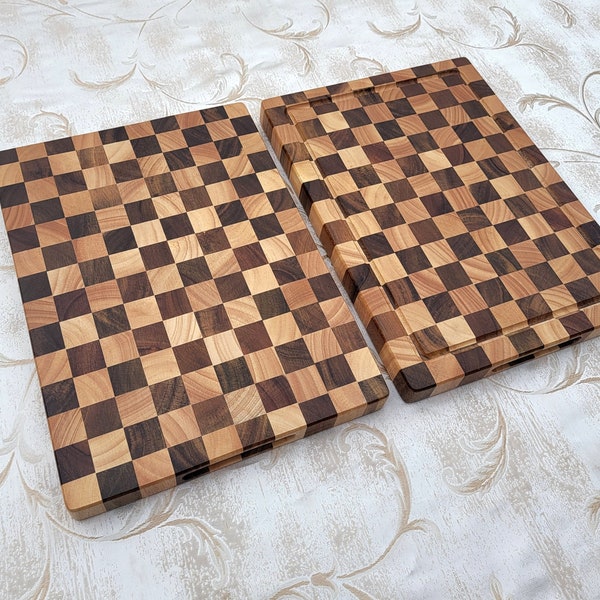 End Grain Butcher Block. Large Cutting Board. Meat Carving Board, BBQ Board,  Chopping Board. Gift for Husband, Gift for Mom. Chef Gift.