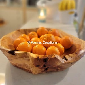 Wooden Root Bowl. Handmade Rustic Bowl, Dough Bowl. Hand Carved Fruit Bowl. Valet Bowl, Entry Bowl. Wooden Trencher. Housewarming Gift.