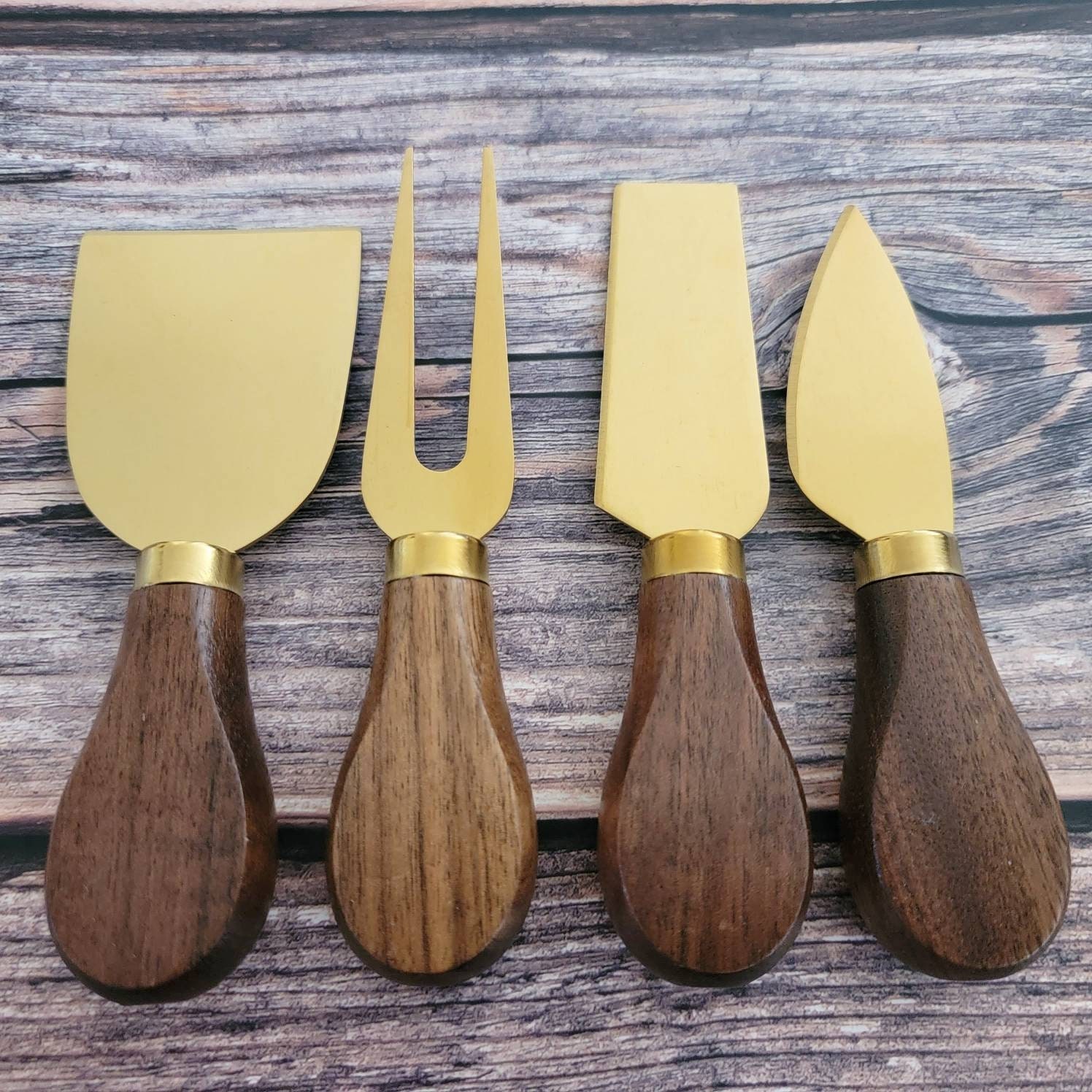 Gold & Wood Cheese Knife (Set of 4) – Maison & Tavola