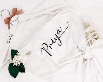 Personalized Satin Bridal Robe - Bridesmaid Robes/Wedding Bridesmaid Gift /Bridal Party Robes