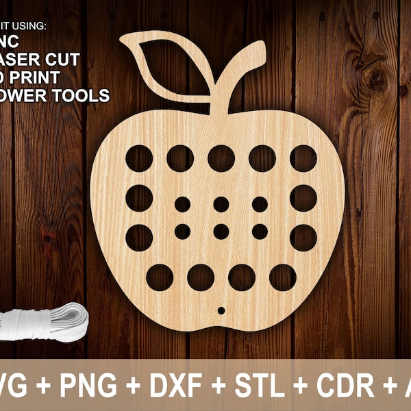 Jouet sensoriel d’enfilage de pomme pour tout-petits | Jouet de laçage en bois | Montessori | Moteur fin
