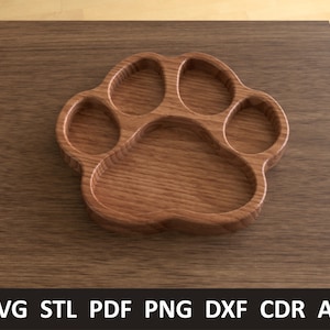 Bandeja de madera pequeña - Archivos de enrutador CNC para carpinteros y fabricantes / Bandeja de desayuno personalizada / Organizador de escritorio decorativo