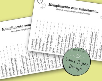 Compliments to Take Away (A5) - Wedding Decor | black-and-white