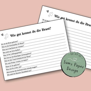 Guessing game JGA - How well do you know the bride?