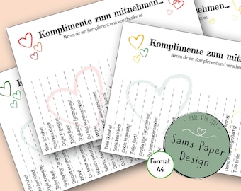 Compliments to Take Away (A4) - Wedding Decor | coloured