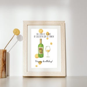 Geburtstagsgeschenk Weinliebhaber - Weißwein | Geschenkidee Geldgeschenk | Weinflasche aus Geld - sofort download | Gemeinschaftsgeschenk