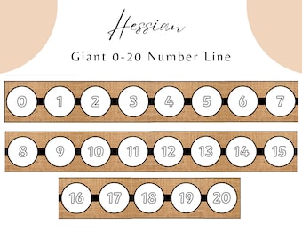 Hessian Giant Number Line 0-20