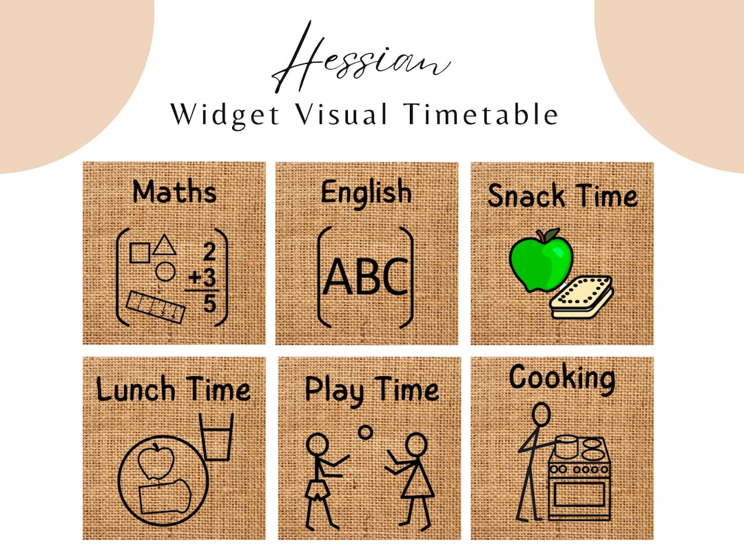 Communicate in Print Widget Symbols SEN Hessian Visual Timetable Non ...