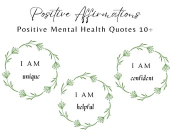 Positive Affirmation Station Pack  Labels Stickers Positive Mental Health Classroom Labels  Mirror Display