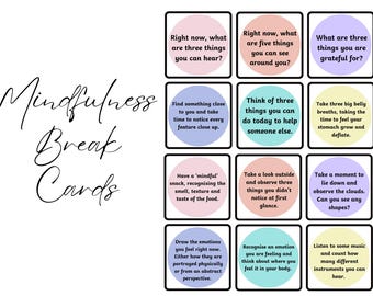 Mindfulness Break Cards