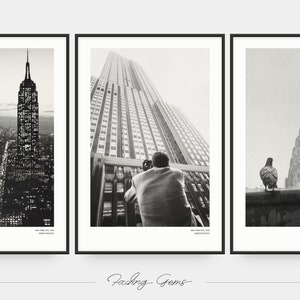 Unframed Vintage New York City Print Set, Black and White Fine Art ...