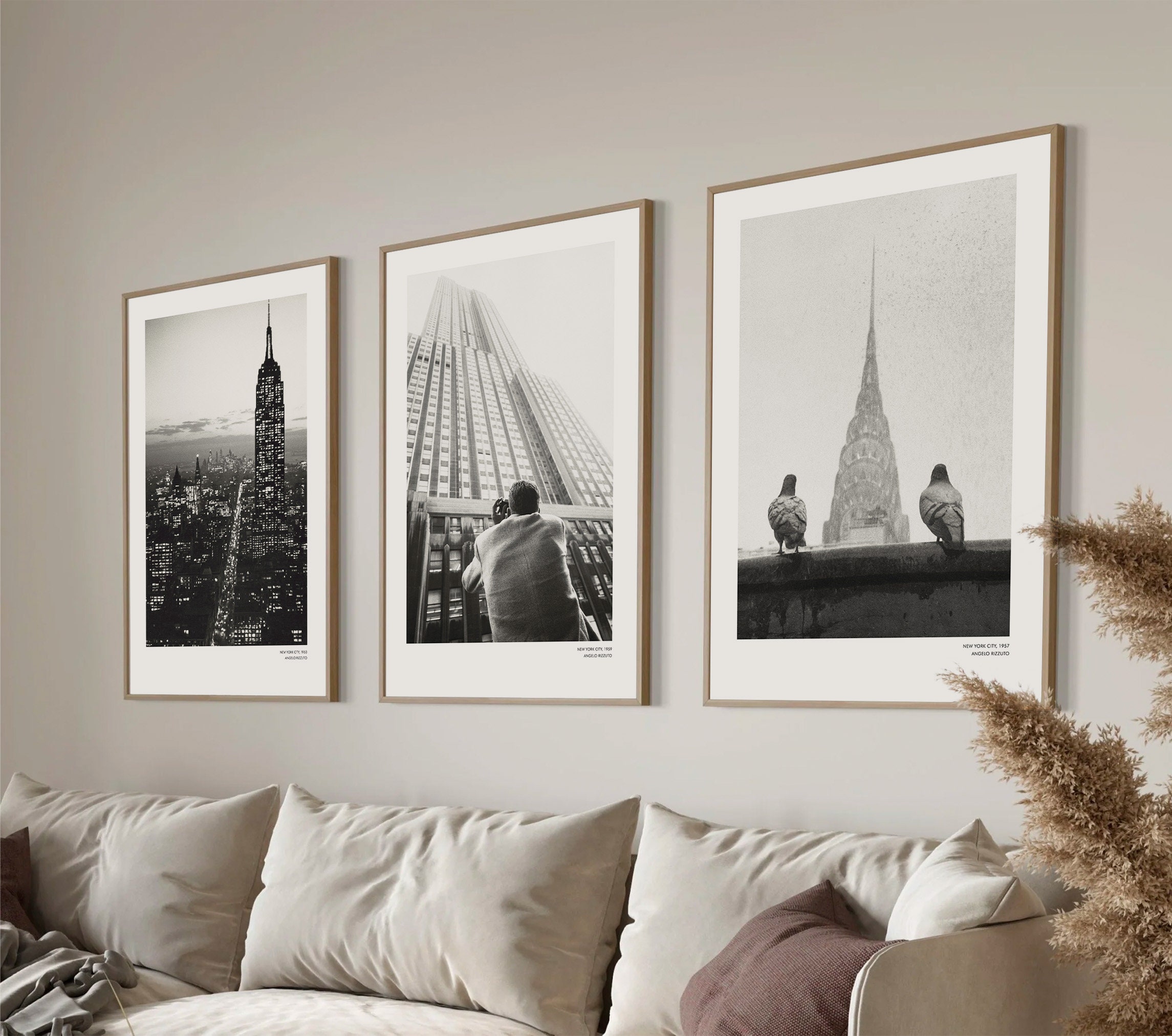 Unframed Vintage New York City Print Set, Black and White Fine Art ...