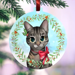 Disney pet cartoon Xmas Ornament, Custom Pet Christmas Xmas Ornament, Xmas Pet Gift, Xmas Dog Ornament, Xmas Cat Ornament