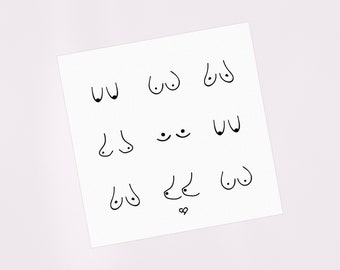 Boob Vinyl Sticker 3" | Waterproof and Weatherproof, Dishwasher Safe