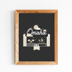 Omaha Print Wall Art Poster Neutral