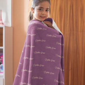 Personalized Name Blanket for Your Child, Adult, Toddler, Customized Name Baby Blankets for Kids, Baby Name Blanket, Velveteen Plush Blanket
