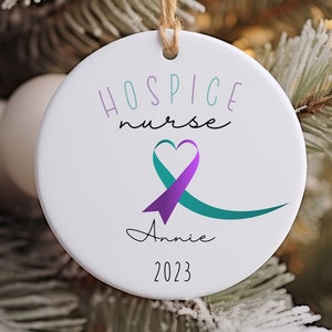 Hospice Nurse Customized Ornament, Hospice Nurse, Caregiver, Caregiver Christmas, Home Health Nurse, Palliative Care Nurse, Personalized