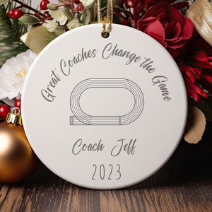 Personalized Track Coach Ornament, Track and Field Coach, Track gift, Sports Ornament, custom ornament, Personalized Gift, Keepsake