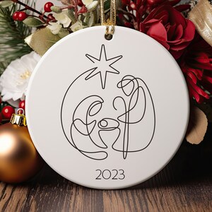 Krippenfigur, Weihnachtsschmuck, Abstrakte Krippe, Christus ist geboren, Christliche Verzierung, Christliches Weihnachtsgeschenk, Familiengeschenk